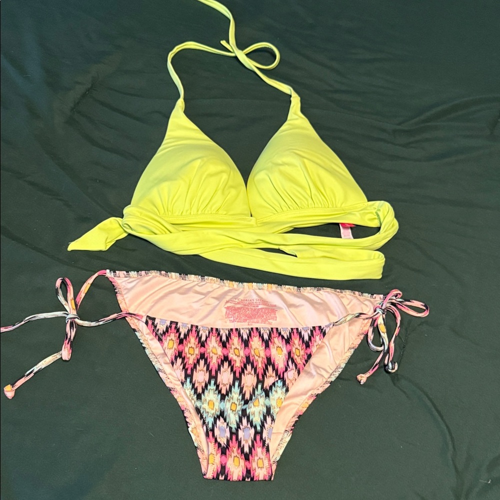 Victoria's Secret Yellow and Pink Bikini